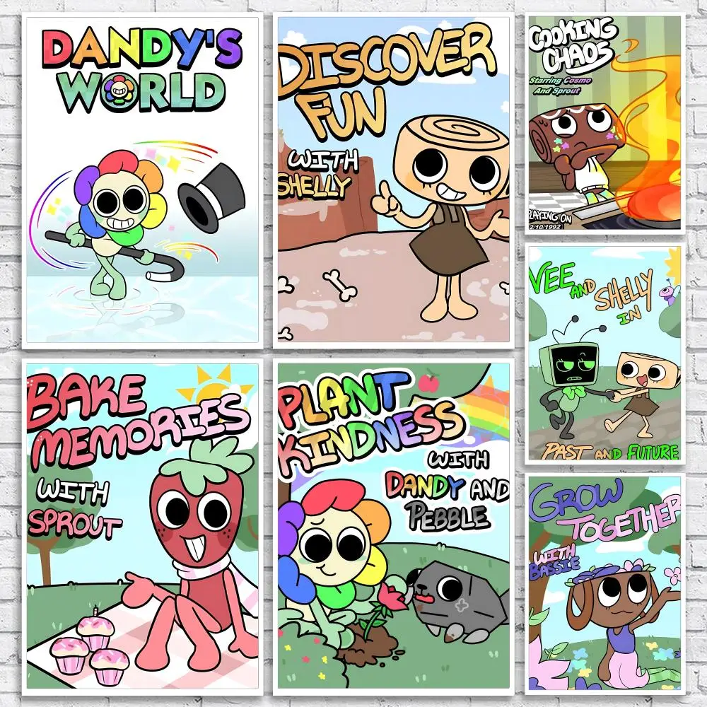 Casual Game D-Dandys World Poster Versatile HD Waterproof Wall Art Self-Adhesive Decor for Any Space Ideal Gift