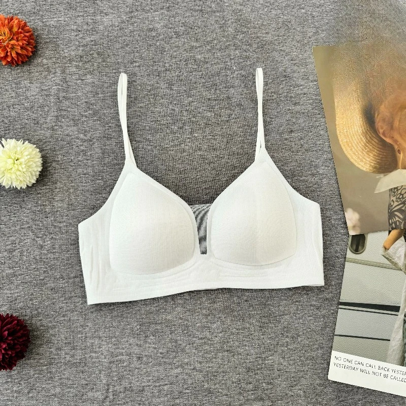Japanischer nahtloser BH mit V-Ausschnitt, bügelfrei gefüttert, leicht, glatte One-Piece-Push-Up-Form, Bestseller MOYISU Sexy BHs