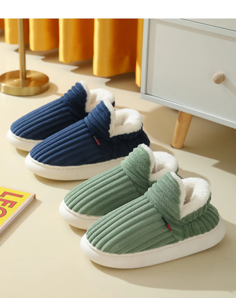 2026 Winter Damen Hausschuhe Kurze Plüsch Herren Baumwollstiefel Flauschige Indoor-Hausschuhe Herren Lässige Weiche Pelz-Hausschuhe Herrenschuhe – Detail 5