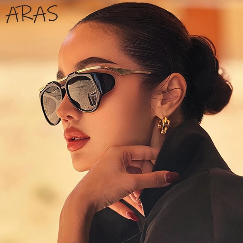 

Vintage Round Sunglasses Women 2024 Luxury Brand Y2K Punk Irregular Sun Glasses For Ladies Metal Frame Shades Eyewear UV400