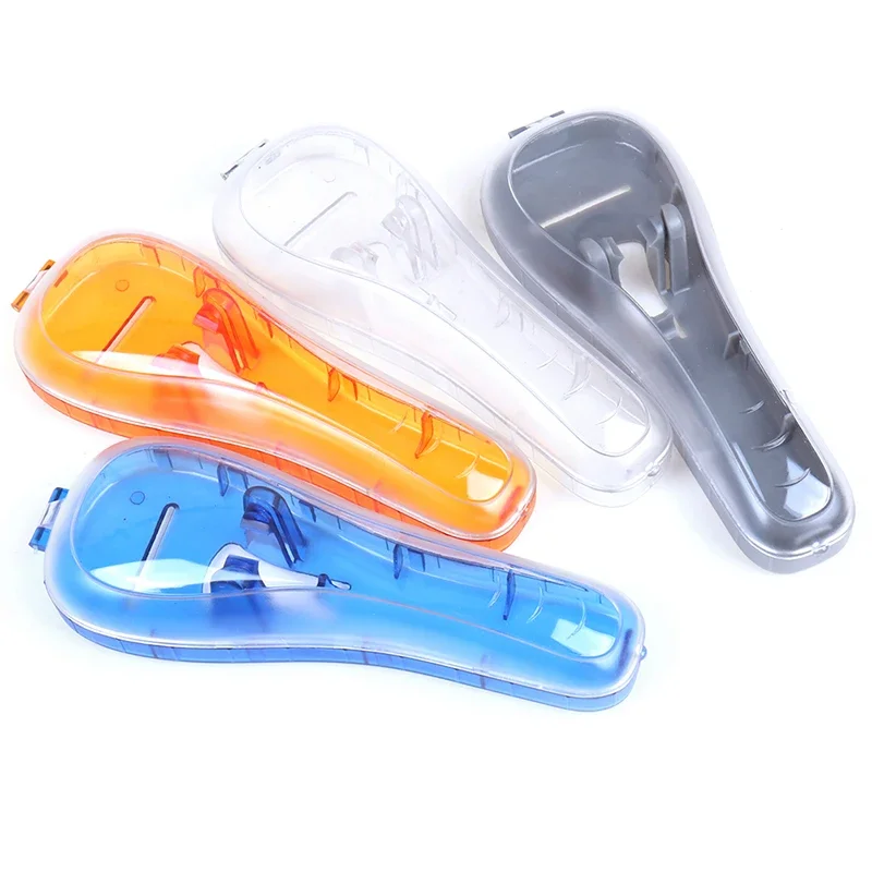 1 PCS Portable Men's Razor Blades Holder Box Portable Blue Travel Shaver Holder Box Case Shaving Machine