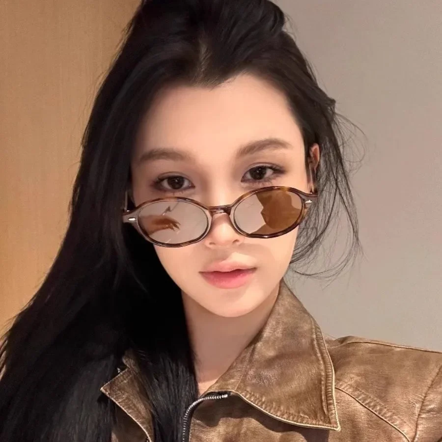 Fashion Vintage Photochromic Myopia Glasses Women Oval Small Frame Minus Diopter Eyeglasses Outdoor Color Changing Sunglasses