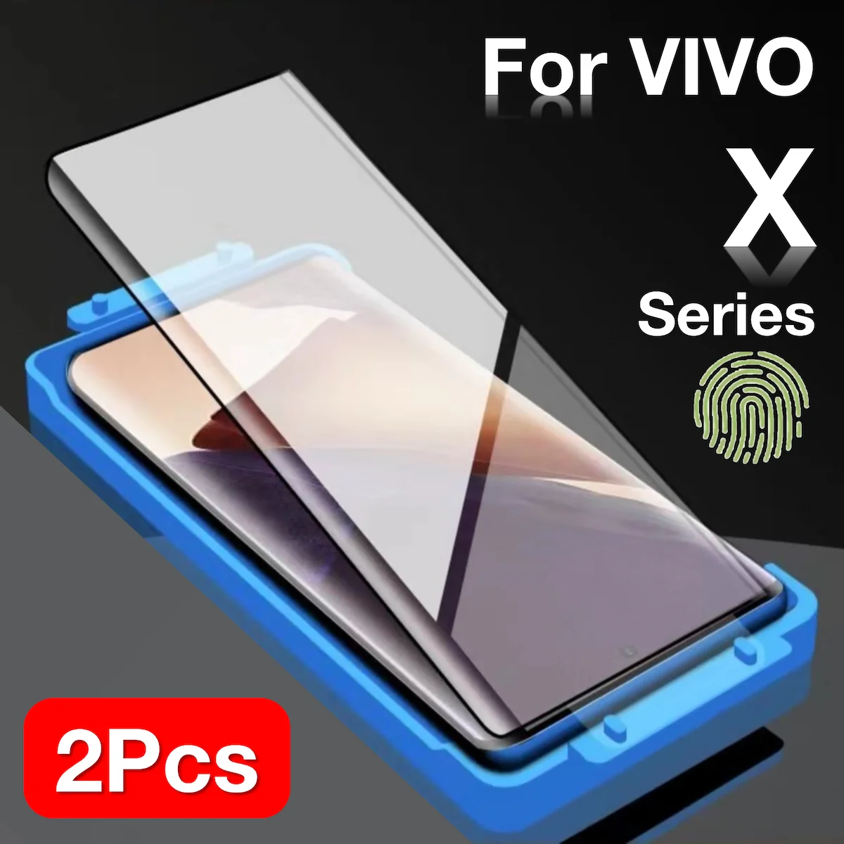 2 قطعة ل VIVO X50 X60 X70 80 X90 X100 Y100 S Pro Plus واقي للشاشة مع مجموعة تثبيت وليس الزجاج