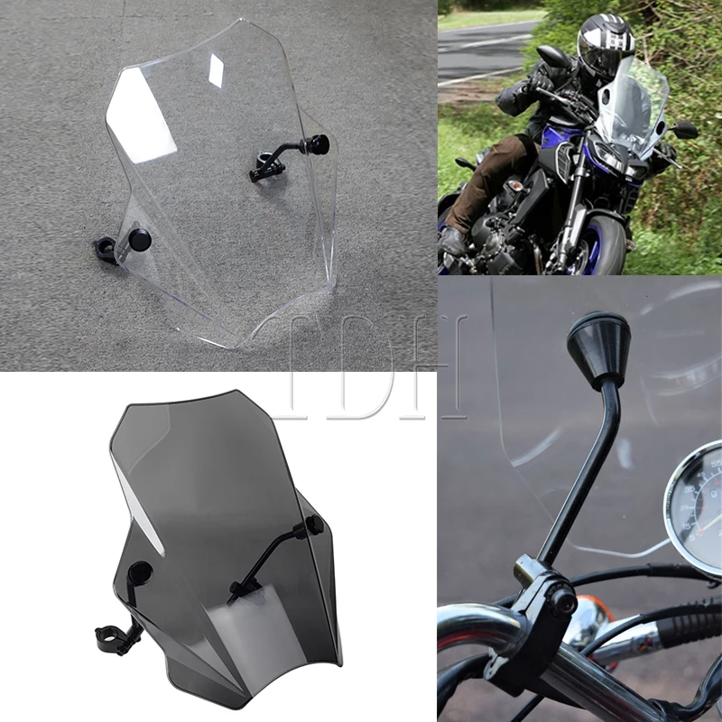 Adjustable Universal Windscreen Windshield Wind Shield Covers Screen Deflector Polypropylene For Honda GB350 GB350RS CBR 600RR