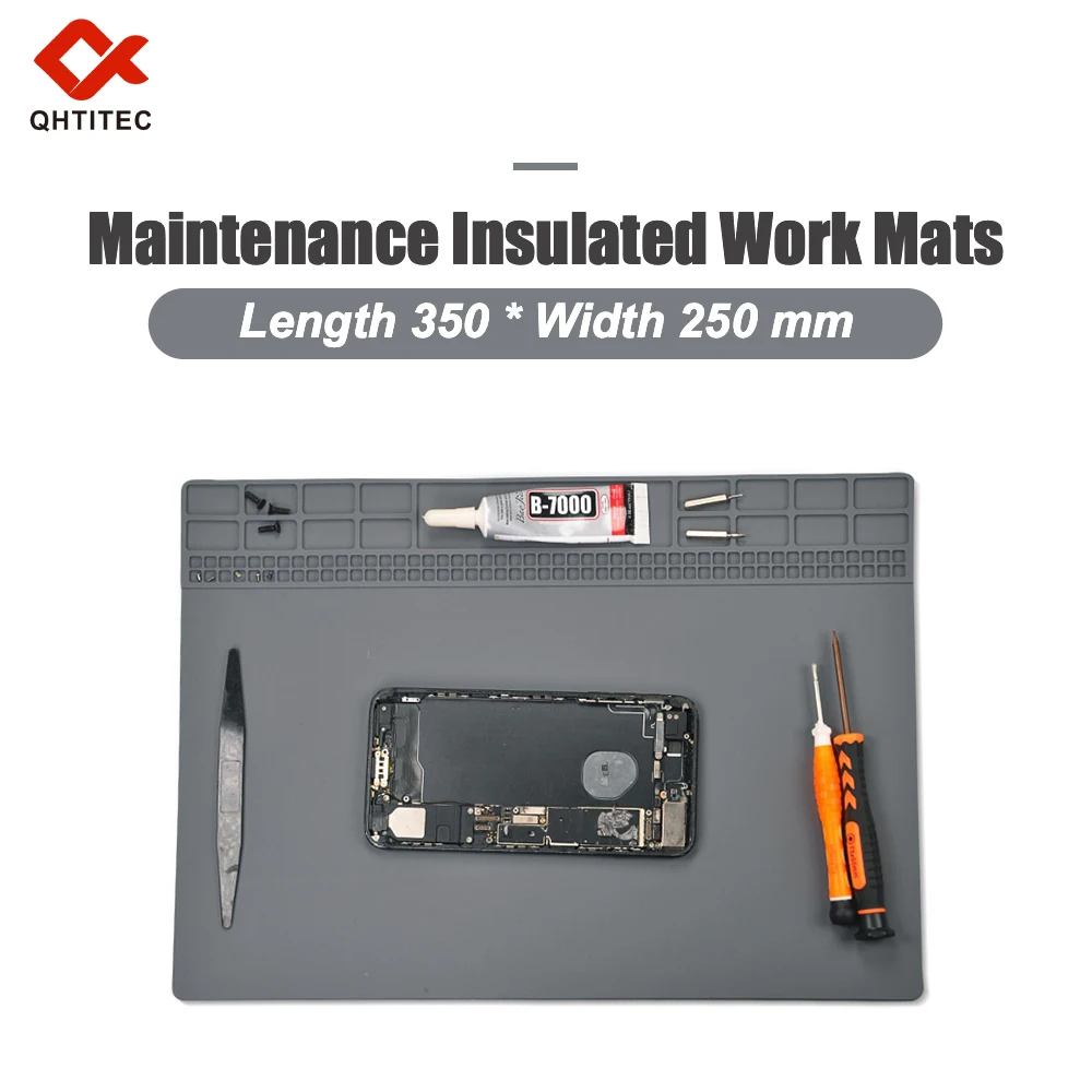Anti-static Insulated Silicone Work Mat Heat Resistant Soldering Pad 35*25cm for Phone Laptop PCB Electronic Repair Maintenance