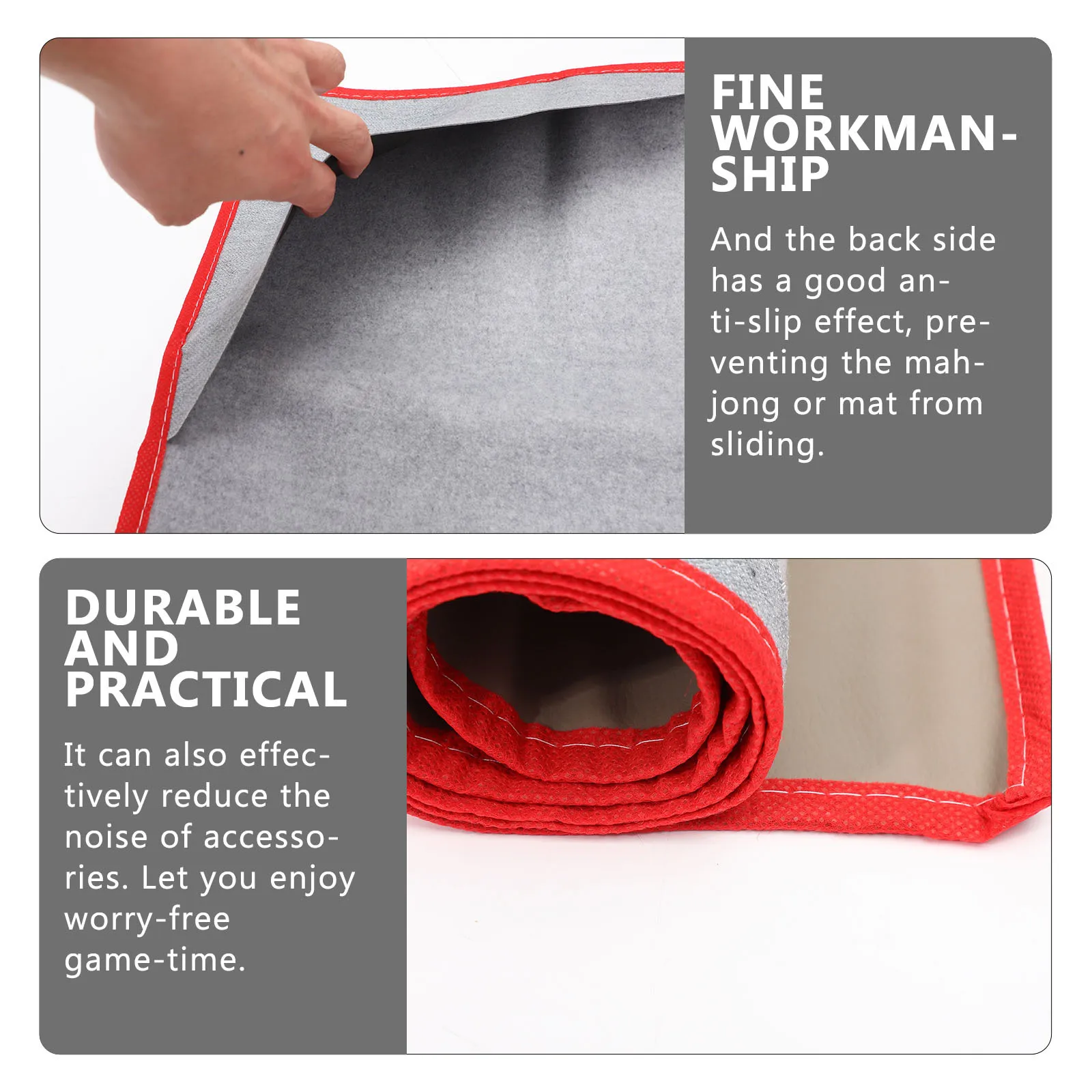 

Anti-Slip Mahjong Table Mat Silent Noise Reduction Board Game Cover Roll-Up Mahjong Cushion Protective Tablecloth