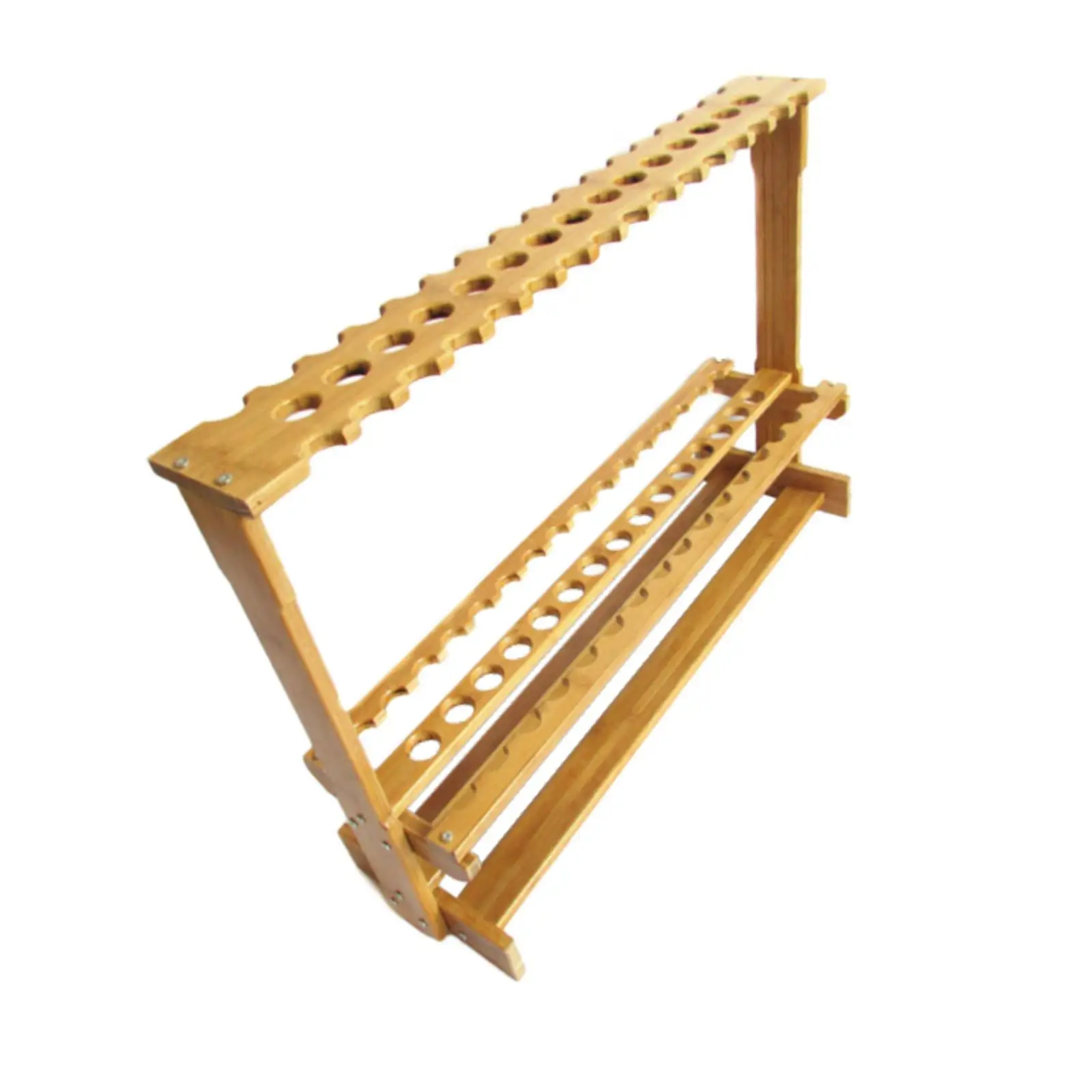 Bamboo Fishing Rod Rack Pole Holder 47 Position Vertical Nets Fishing Gear Equipment Organizer Storage Stand for Boat Fishing