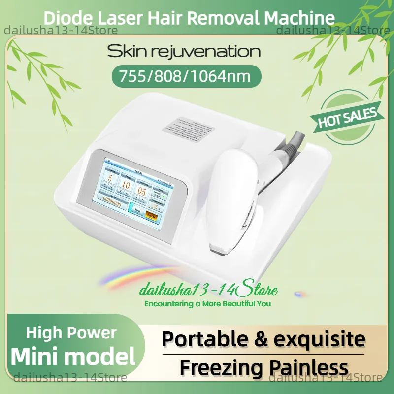 

808nm Diode Laser Hair Removal Machine Ice Titanium Body Face Triple Wavelength Painless Permanent Alexandrit Laser Epilator