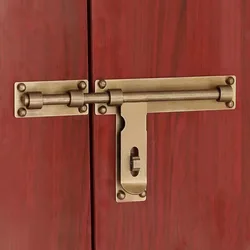 12/15/18cm Copper Sliding Door Bolts Hasp Latch Locks For Wooden Door Window Cabinet Garden Security Latches Home Hardware