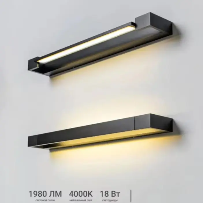 Latest Rotatable Adjustable LED Wall Lamp,IP65 Aluminum Long Strip Sconce for Bedroom Computer Room Villa Store Interior
