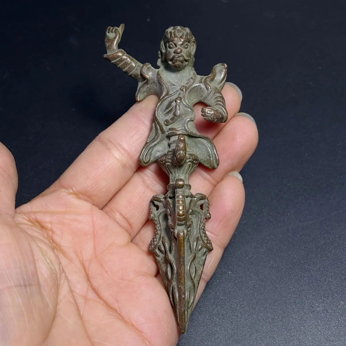 Tibet Tibetan Buddhist Wrathful Padmasambhava Phurba vajra ornament Statue Ornament Home Office Desktop Decor Figurines
