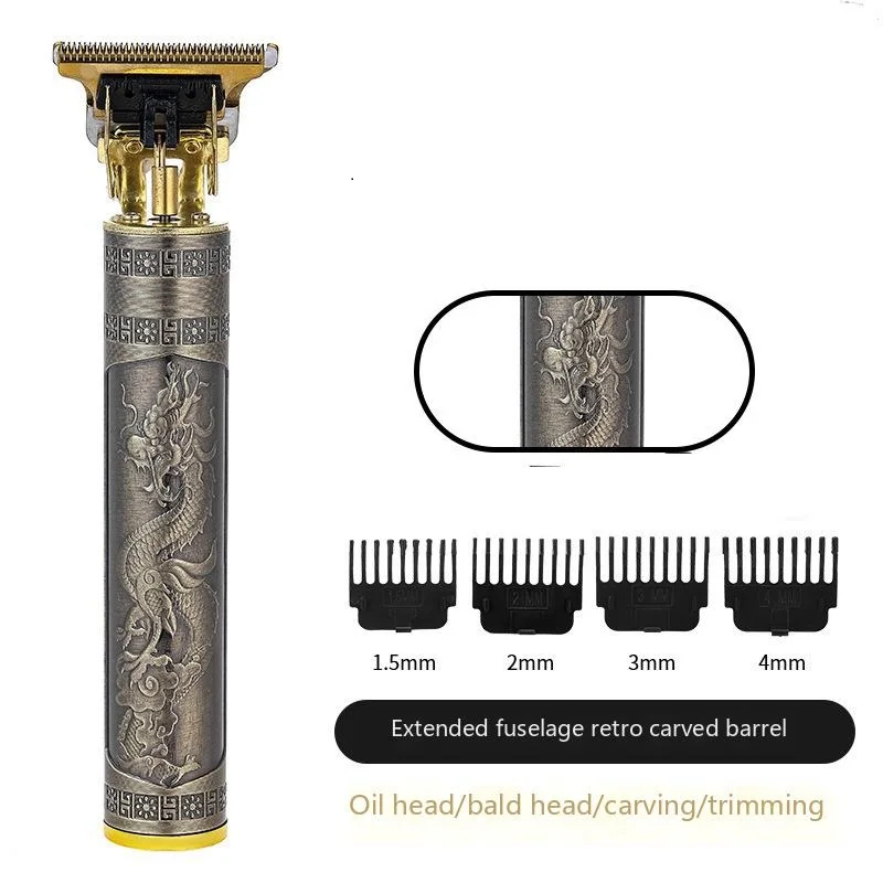 Hot Sale Vintage T9 Electric Cordless Hair Cutting Machine Professional Hair Barber Trimmer for Men Clipper Shaver Beard Lighter