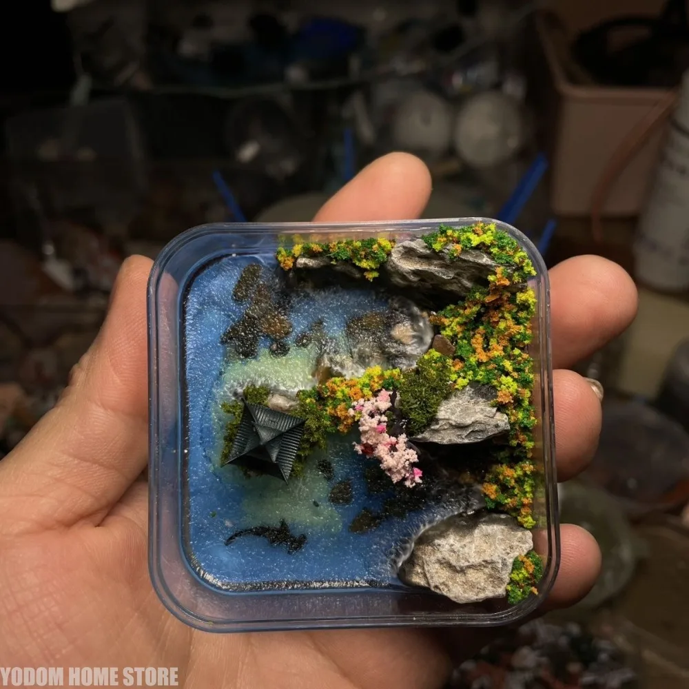 Miniature Pocket Island Landscape Exquisite Creative Gift Model Moss Artificial Simulation Landscape Home Furnishings