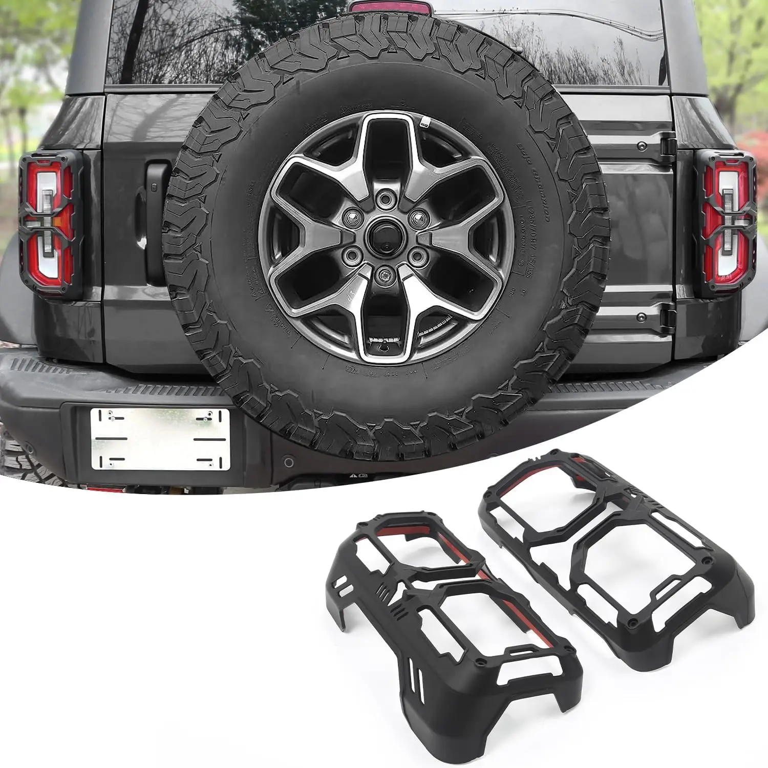 

Latest Tail Light Cover Rear Light Guards Protector for Ford Bronco 2021 2022 2023 Exterior car accessories