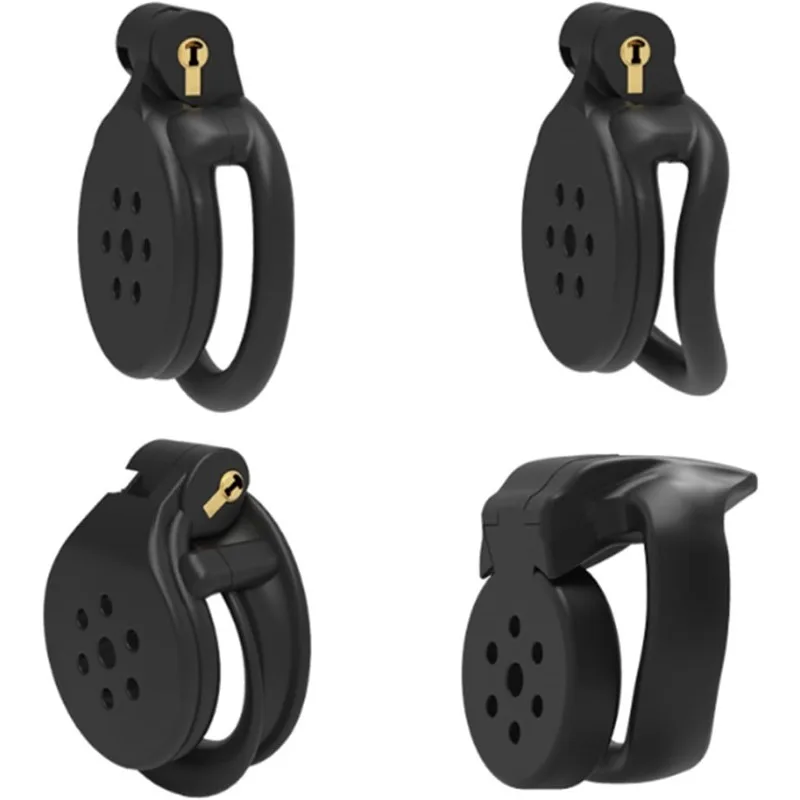 Flat Small Chastity Cage Inverted Chastity Cage for Men Penis Cage Man Dark Lock Design Couples Bondage SM Sex Toys Bondage Play image 3