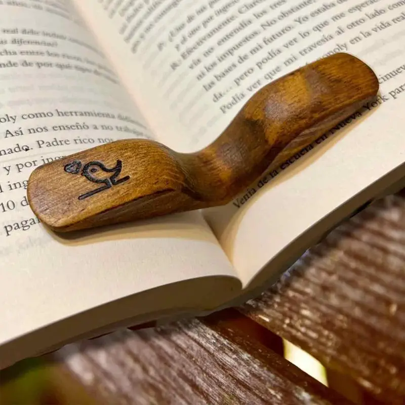 Unique Handmade Thumb Book Page Holder Book Expander Thumb Bookmark Wood Page Spreader BookSupport Office Worker Reading Book