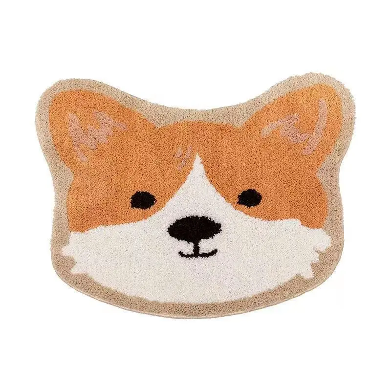 VIKAMA Non-slip Cat Shaped Bath Mat Quick Dry Plush Absorbent Rug for Home Decor