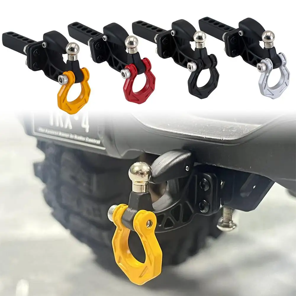 Metal Rear Bumper Tow Trailer Hook Drop Hitch Receiver For 1/8 1/10 Rc Crawler Car Axial Scx10 Traxx/as Trx4 Rgt Yikong Redcat