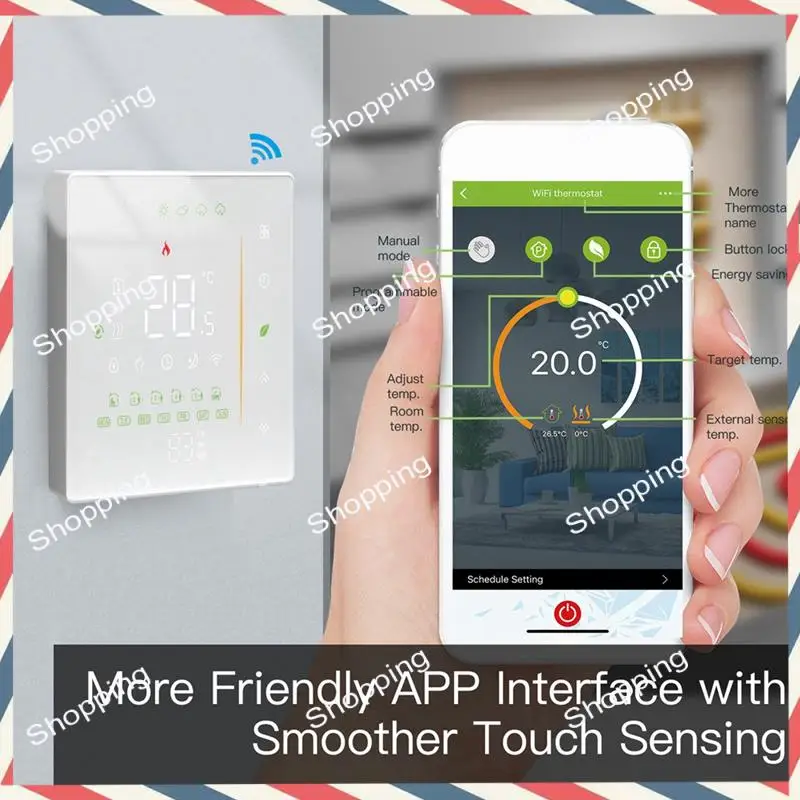 

M20K TUYA умный термостат программируемый домашний термостат для отопления Wi-Fi водяной термостат для подогрева пола регулятор температуры черный