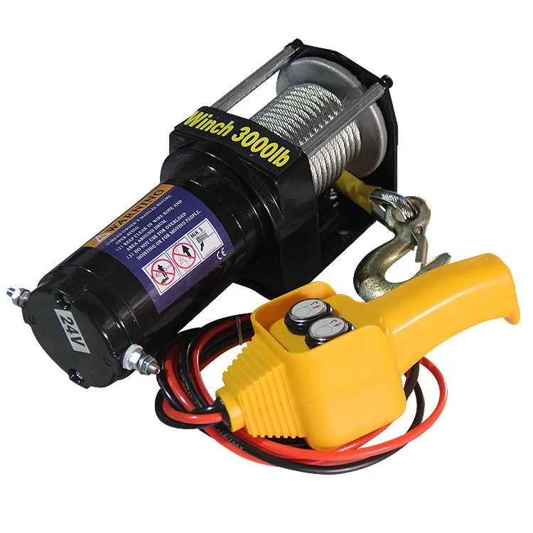 

12V Manual Control Waterproof Off-Road Winch for Electric Vehicle 3000lbs Winch with Steel Wire Rope for Vehicles