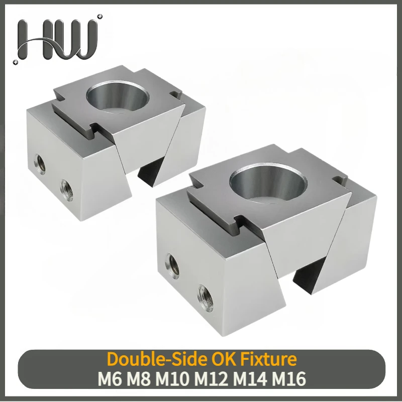 Machine Fixed Precision Vise Double Side OK Fixture Vise CNC Machining Multi-station Wedge Clamping Block Element Vise M6 M8 M10
