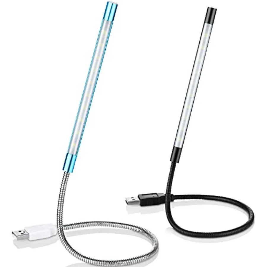 

2 Pieces USB LED Light for Laptop Keyboard Light Gooseneck Computer Lamp Flexible Stick Dimmable LED Lamp Touch Switch for Read