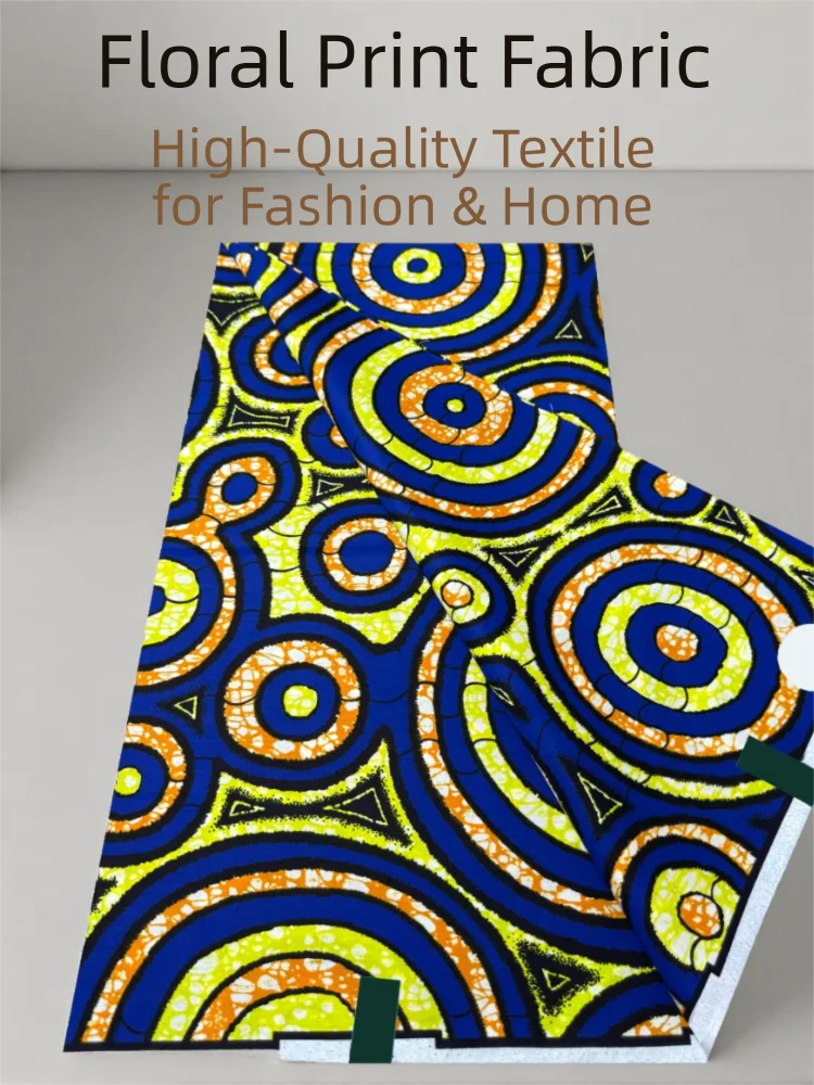 2026 New Style African Fabric 6 Yards High Quality 100% Cotton Super Original Wax Pagne