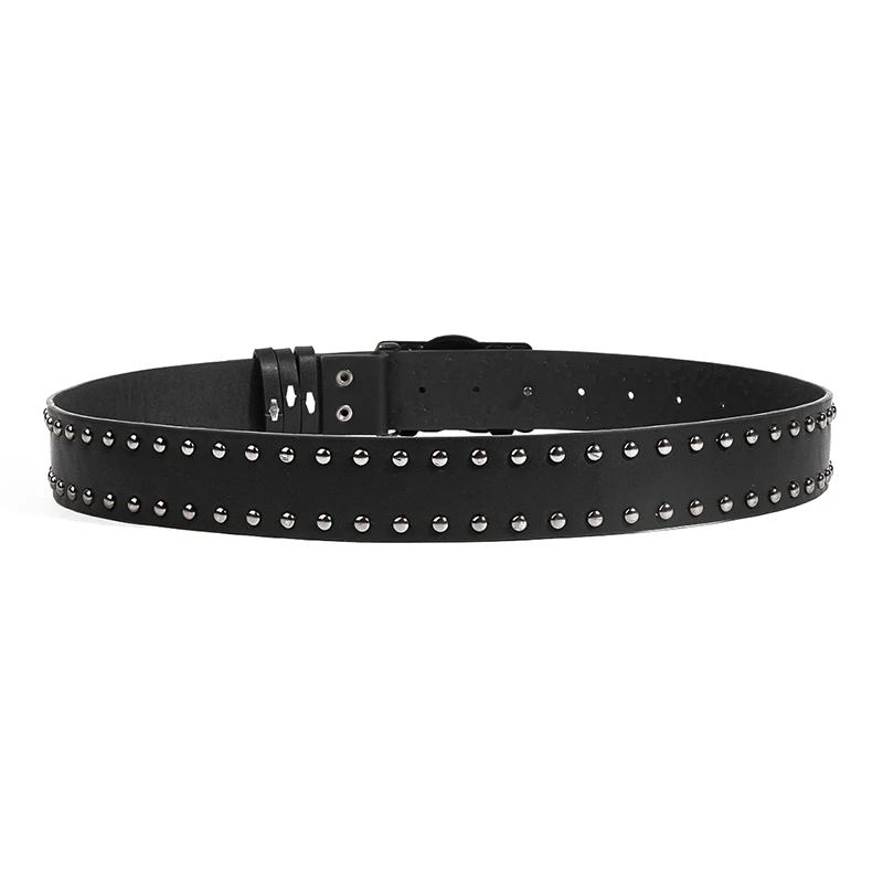 Designer Punk Belts For Women High Quality Luxury Brand Skull Rivet Unisex Waist Men Waistband Goth Belt For Jeans