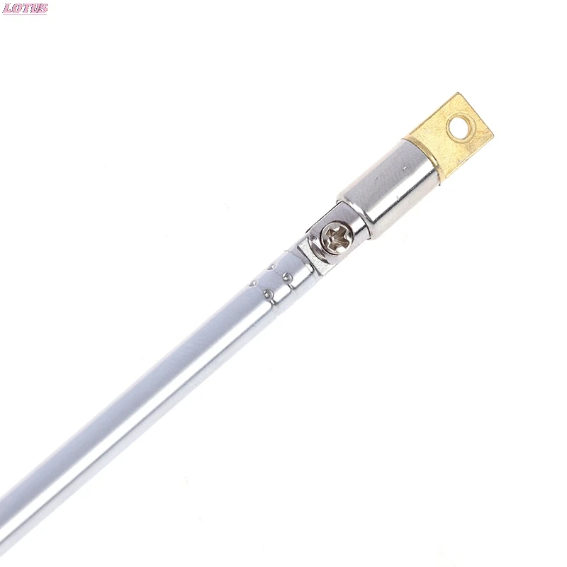 1Pc 37cm 5 Section Telescopic Stainless Steel AM FM Radio Universal Antenna New