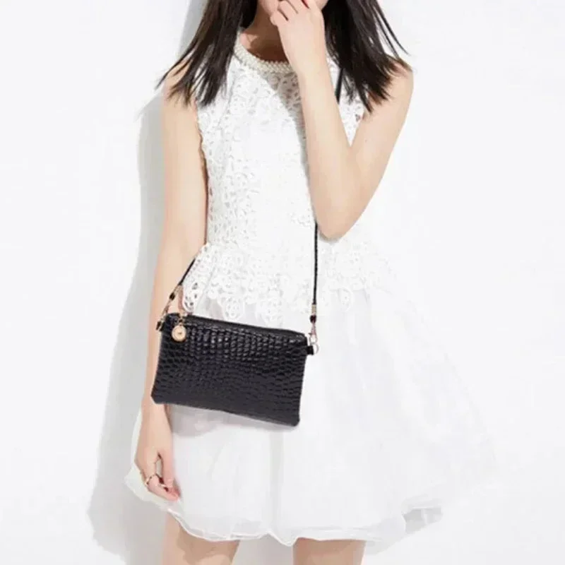PU Fashion Women Shoulder Bag Designer Crocodile Pattern Phone Coin Purse Girls Handbag Tote Bag Purses and Handbags image 5