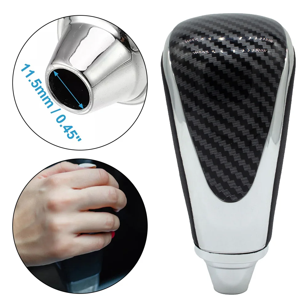 Enhance Driving Experience Automatic Gear Shift Knob Faux Leather Material Sleek Black Design User-Friendly Installation