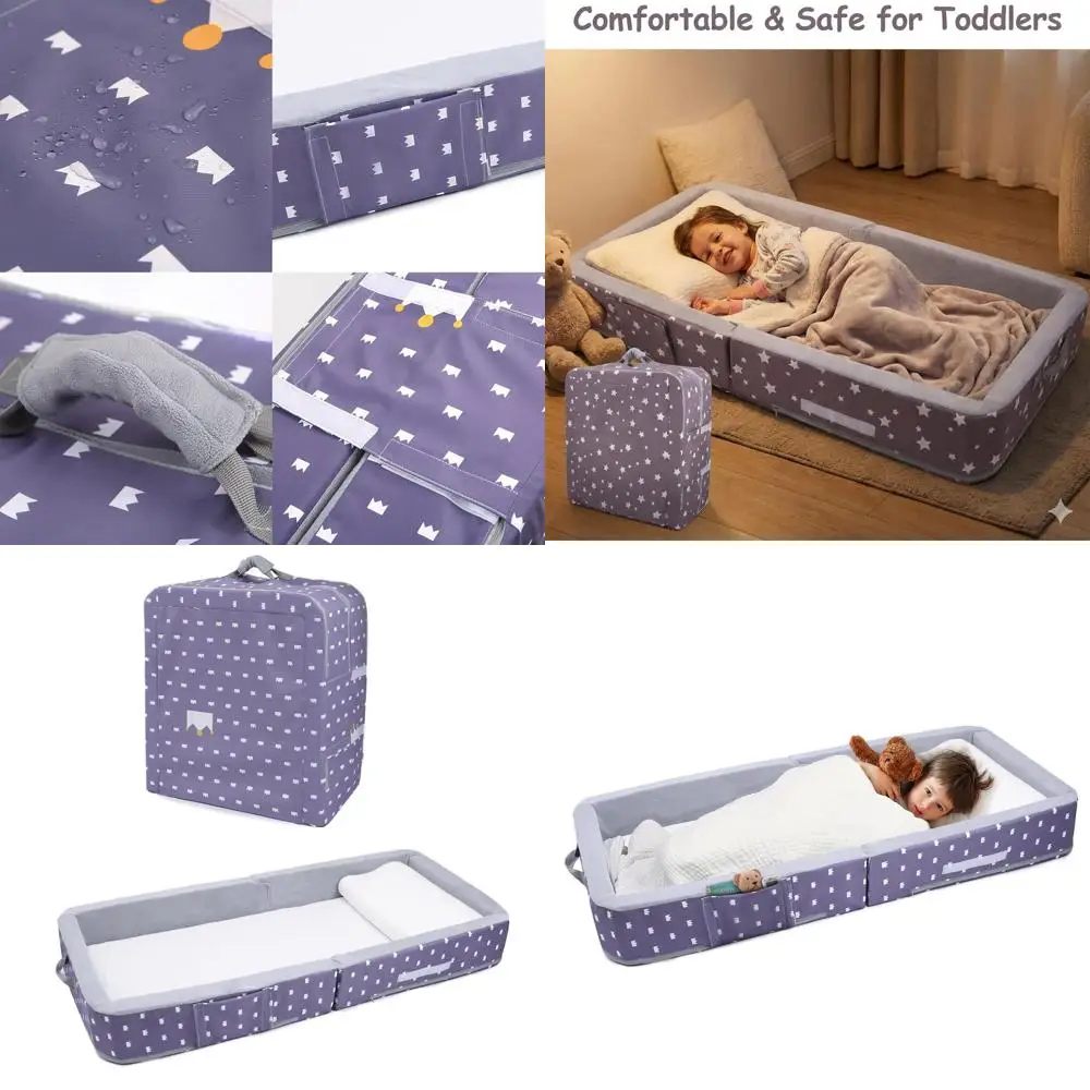 

Кровать-трансформер для малышей с бортиками, подходит для детей от 18 месяцев до 5 лет (стандартная, дизайн «Корона»)