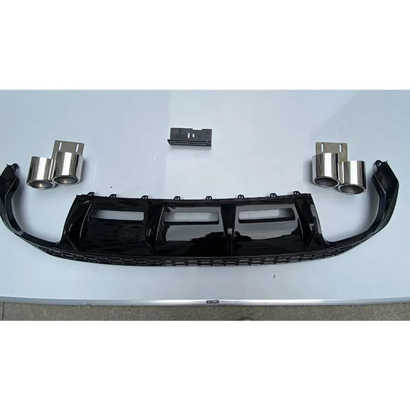 Car Auto Parts Rear Diffuser Bumper Lip For Audi A3 8P 2021-2022 Upgrade S3 Style Diffuse Exhasut Lip with Pipes Tip