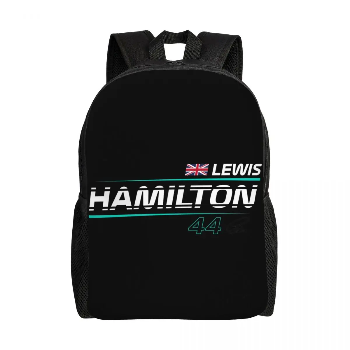 Custom The Lewis Legacy Motorsport Laptop Backpack Men Women Casual Bookbag for School College Student 44 Number Car Racing Bag