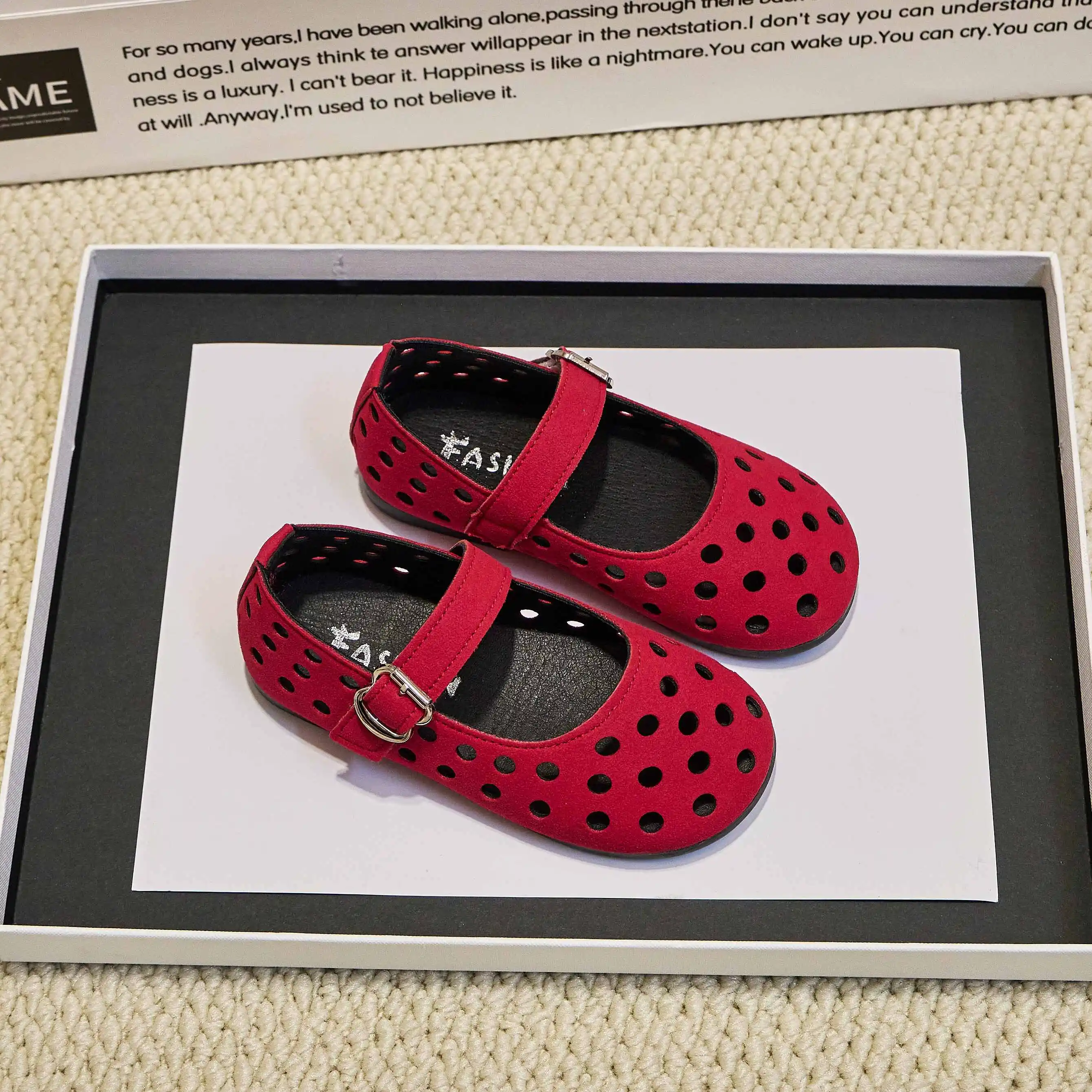 

Новинка 2023 года, однотонные детские туфли на плоской подошве из искусственной кожи, дышащие туфли принцессы для девочек, нескользящие детские туфли Мэри Джейн с неглубоким крючком и петлей