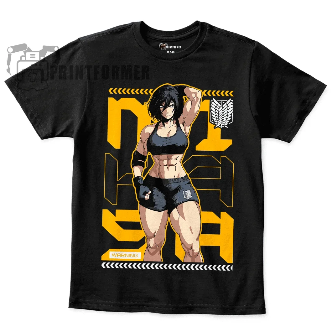 Mikasa T-shirt Attack On Titan Shirt Shingeki No Kyojin Anime AOT Shirt All Size 100 Cotton