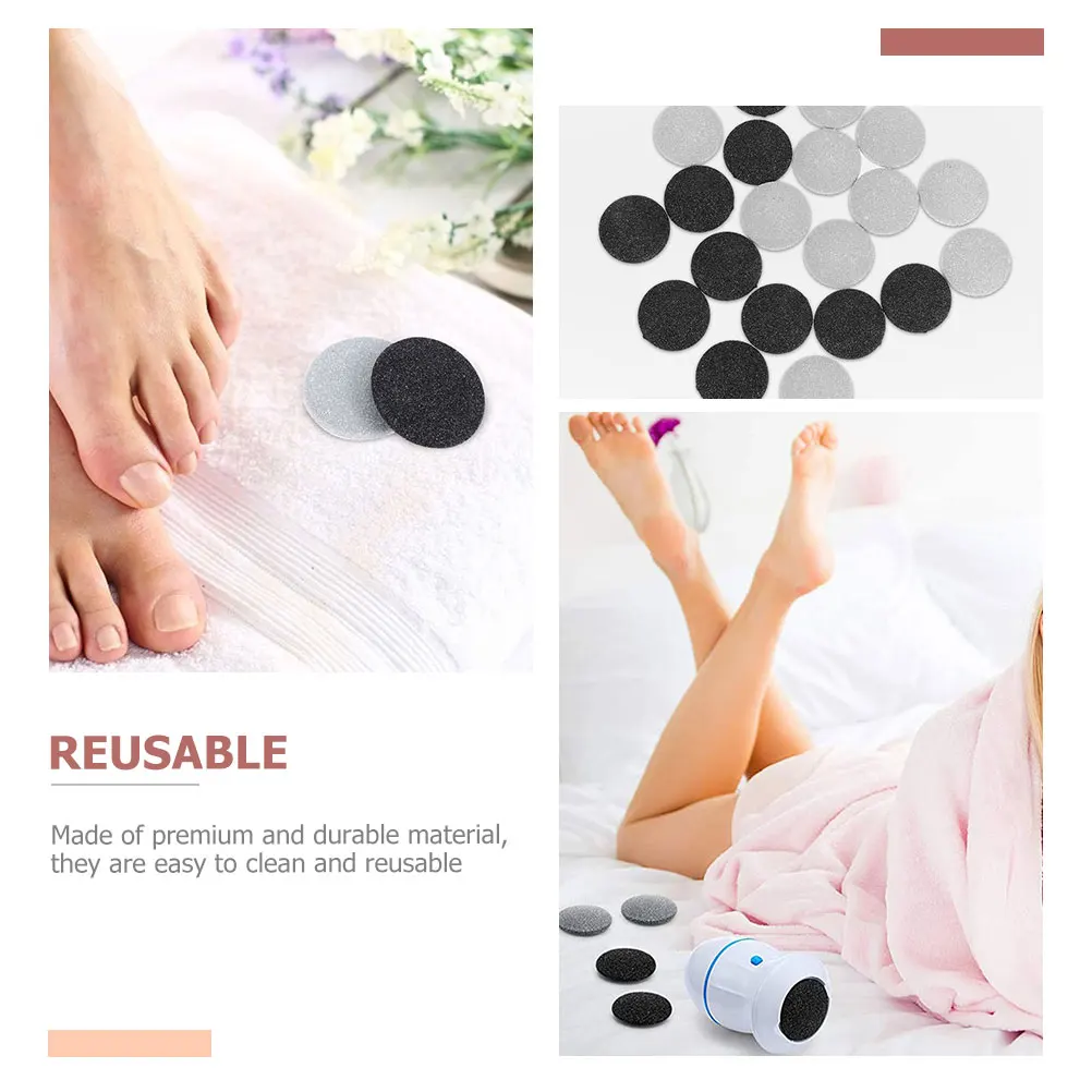 

12pcs Grinding Stone Electric Dead Skin File Roller White Black Reusable Easy Clean Home Salon Pedicure Tools Foot Care Foot