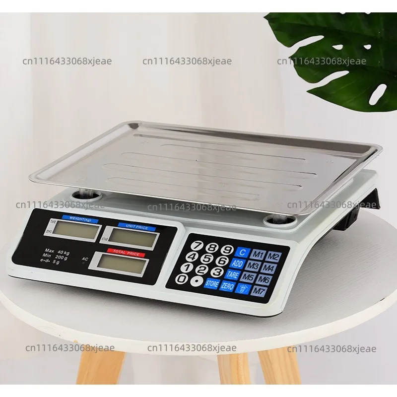 110V 220V 30kg Supermarket Grocery Fruit Scale For Business UseCommercial English Weighing