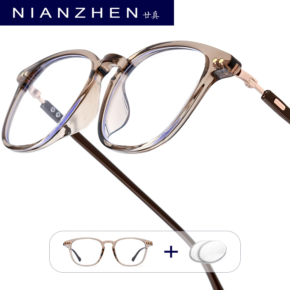 

NIANZHEN Progressive Prescription Glasses Photochromic Myopia Optical Lens Eyewear Men Square Eyeglasses TR90 Frame 210429