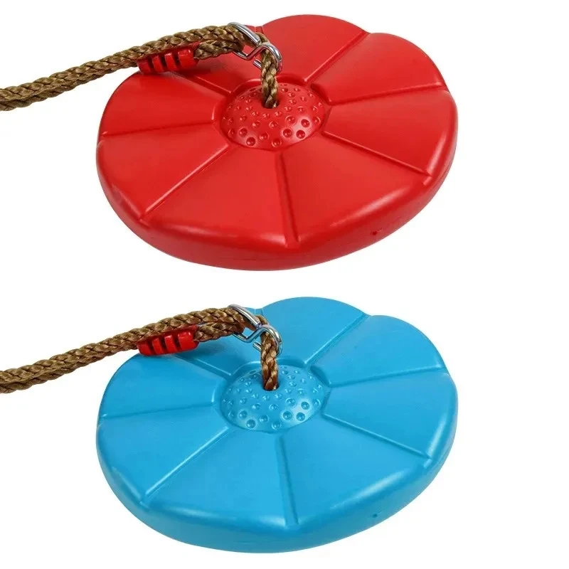 Children\'s Disc Swing Kid Indoor and Outdoor Sports Red Blue Thickened Octagonal Petal Swing Hanging Swing Toys Rocking Chair