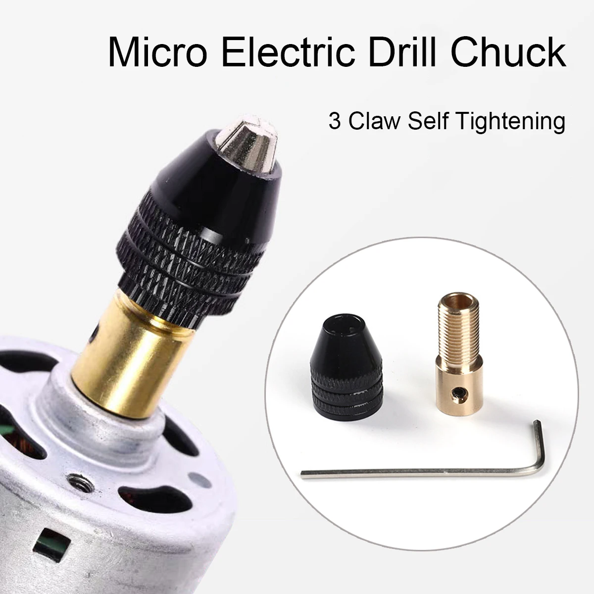 3.17mm Drill Chuck Electric Motor Shaft Mini Chuck Fixture Clamp Adapter 0.5mm-3.2mm Drill Bit Micro Chuck Fixing Device