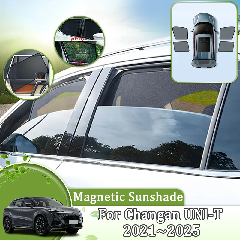 

Для Changan UNI-T 2021 2022 2023 2024 2025 солнцезащитный козырек с магнитной теплоизоляцией, защита от солнца, анти-УФ-защита, аксессуары для автомобилей