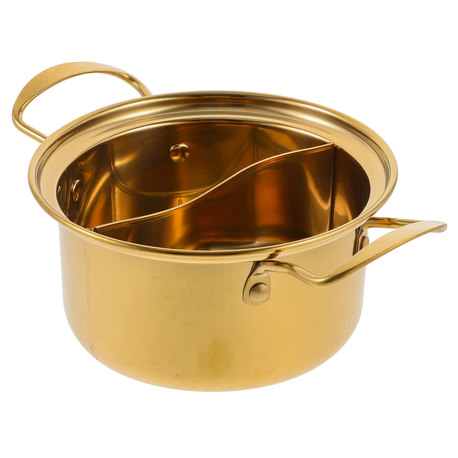 

1pc Golden Hot Stainless Steel Soup Pot Kitchen Cooking Stock Pot for Noodle Ramen Easy Clean Long Lasting Design