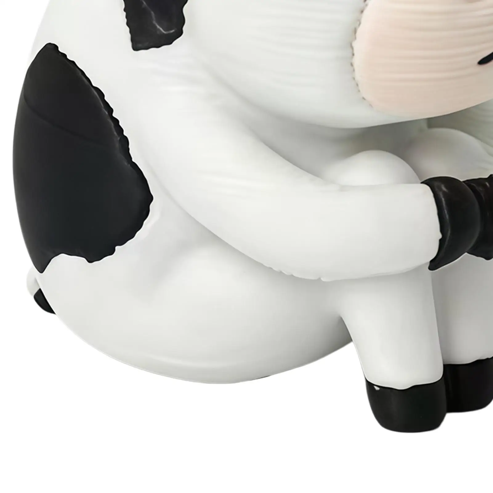 Cow Figurine Small Collectible 3D Printed Desk Decor Farm Animal Figure Toys For Kids Adults Desk Office Bookshelf Windowsills