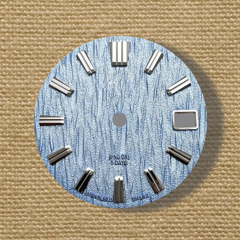 Logo GS 28.5Mm dengan Dial Grand S Cocok Cocok NH35/NH36/4R/7S Gerakan Jepang Gelombang Lumen Hijau Aksesori Jam Tangan Berkualitas Tinggi ﻿