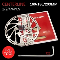 Rotor de Freno para Bicicleta Sram AVID RT56 Centerline 160 180 203, Rotores de Freno de Disco Hidráulicos con Pernos para Bicicleta de Montaña MTB, Bicicleta de Carretera y Scooter