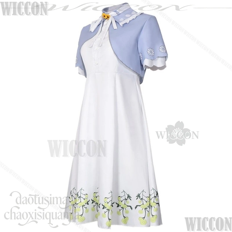 Shinonome Ena Costume Blue Elegant And Beautiful Long Dress Shorts Wigs Halloween Christmas Cos Anime Game Project Sekai Cosplay view 4