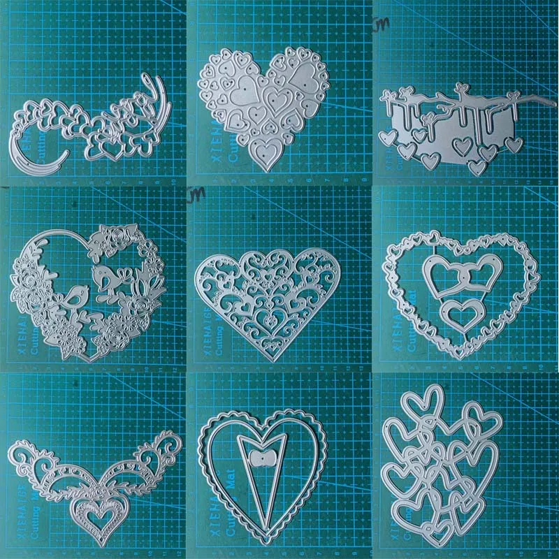 love heart bird metal cutting dies mold Scrapbooking decoration paper craft knife mould blade punch template Embossing stencils