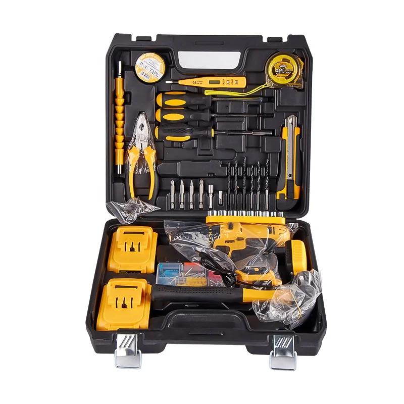 Electric Screwdriver Drill with Li-ion Baterry Cordless Power Drill Kit Tools High Quality Electric Drill Machine 2024