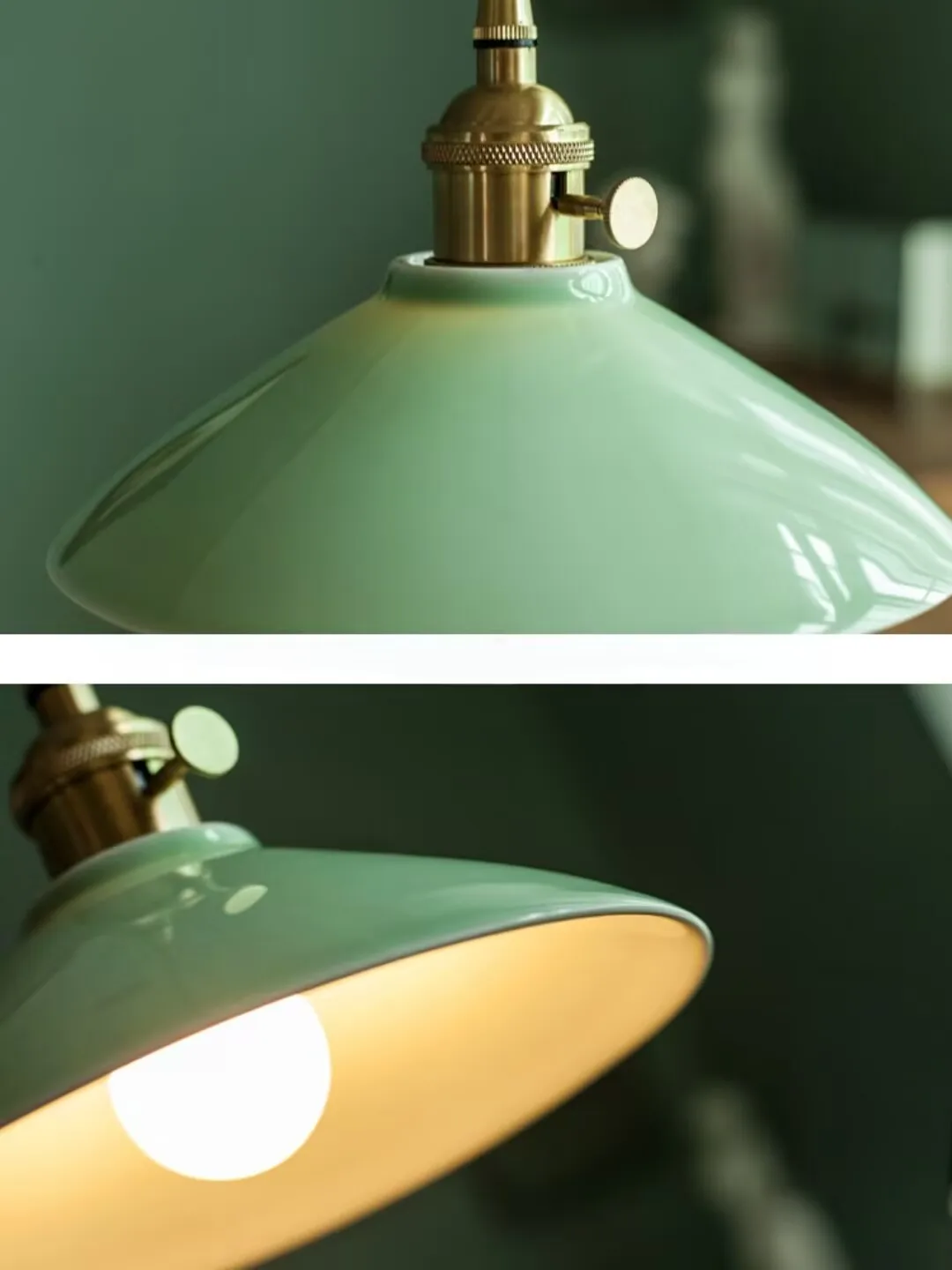 Ancient style douqing glaze ceramic pendant lamp, vintage guesthouse balcony pendant lamp, restaurant bar light